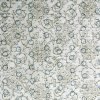 White Color Floral Print on Cotton Handblock Dress Material Fabric - Image 3
