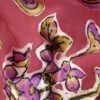 Pink Color Floral Print on Velvet Brasso Dress Material Fabric