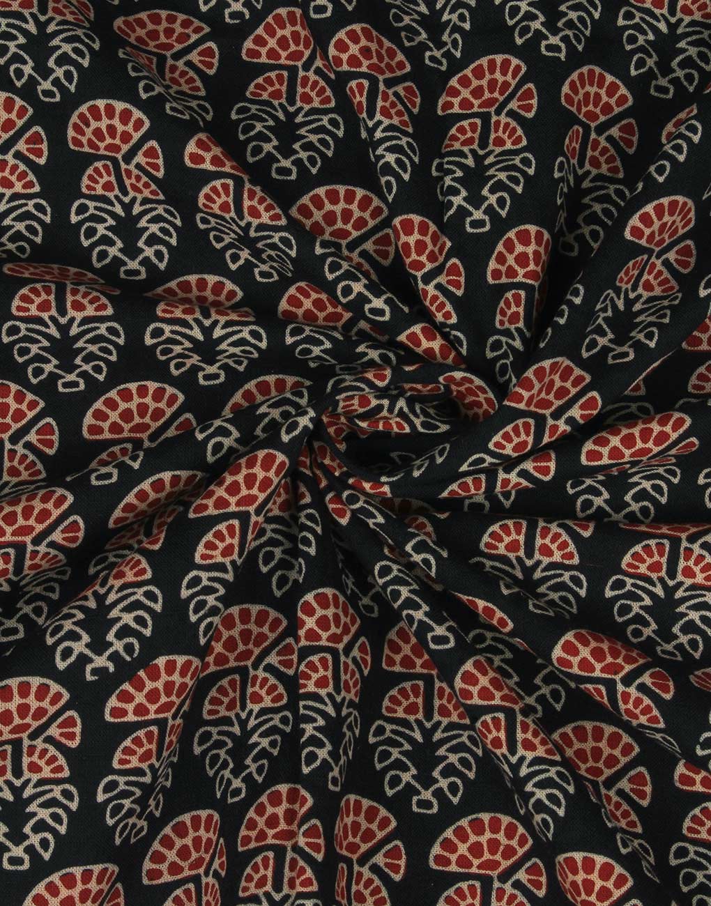 Black - Ajrakh Block Print Cotton Pillow Covers (Set of 2) 32
